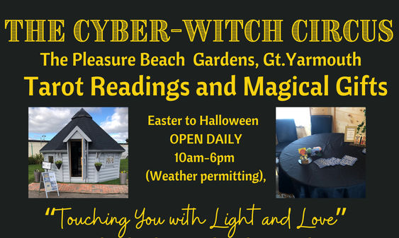 tarrot card reading, great yarmouth, norfolk, cyber witch circus